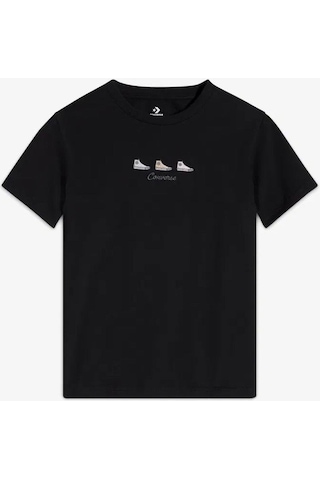 Kadın Nakışlı T-shirt Siyah-6408 SIYAH