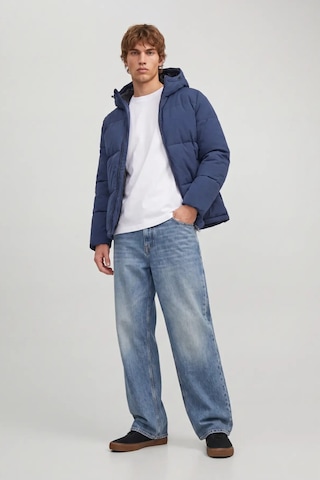 Jack & Jones Erkek Jjgalaxy Kapüşonlu Şişme Mont 12303930 Lacivert