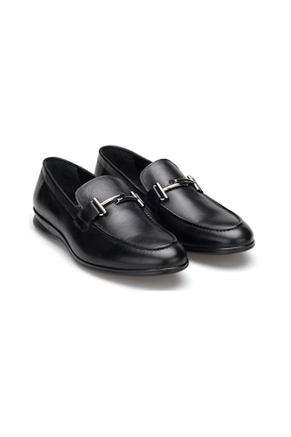 Oly Hakıkı Derı Erkek Loafer Siyah
