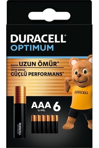 Optimum Aaa Alkalin Ince Kalem Pil, 1,5 V Lr03/mn2400, 6 Lı Paket