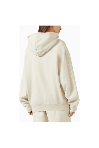 Represent Boyfriend Hoodie, Premium Brushed Fleece Kapüşonlu Sweatshirt Krem