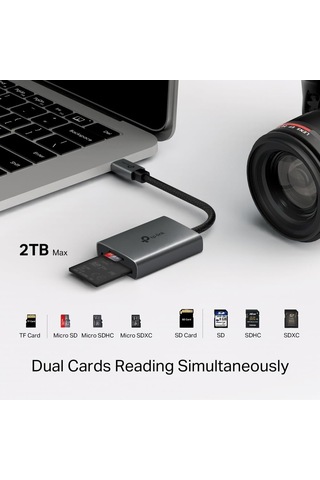 Tp-link Ua430c Usb 3.0 Type-c Ile Sd & Microsd 3.0 Kart Okuyucu