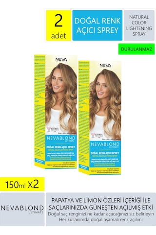 Nevablond Doğal Renk Açıcı Papatya Özü Sprey 150 Ml 2'li Set