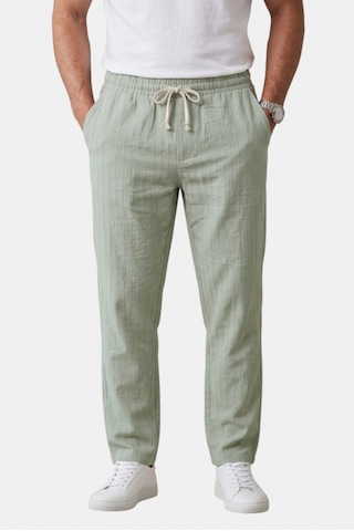 Deep Sea Deepsea Yeşil Çizgi Dokulu Rahat Kesim Yazlık Spor Pantolon Hafif Kumaş Modern Tasarım 2600263