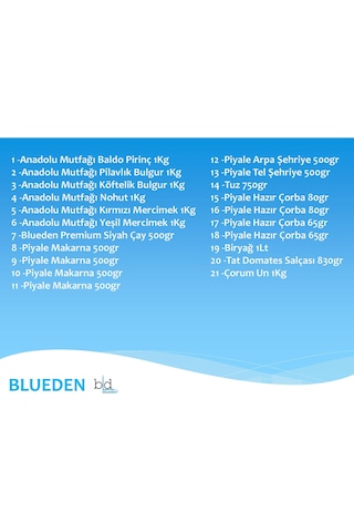 Blueden Ramazan Erzak Kolisi 21'li No: 16