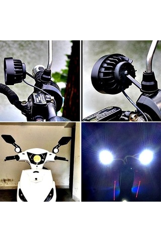 Didadodo 2 Adet Set Motosiklet Far Sis Lambası 6 Led 12v-85v Ön Kafa Lambası