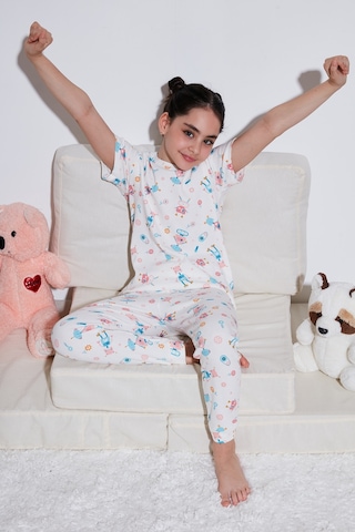Lela % 100 Pamuk Bisiklet Yaka Kısa Kollu Kız Çocuk Pijama Takımı 6651002 Şeker Pembe