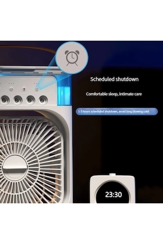 Cbtx Led Gece Lambası İle Beş Delikli Sprey Küçük Fan Nemlendirici Klima