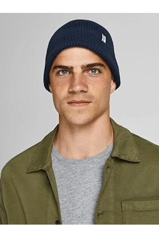 Jack & Jones Jacbrink Beanie Noos Erkek Bere-27684 - Lacivert