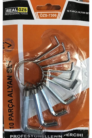 Real Özs Realözs 10 Parça Alyan Set 1,5mm-10mm