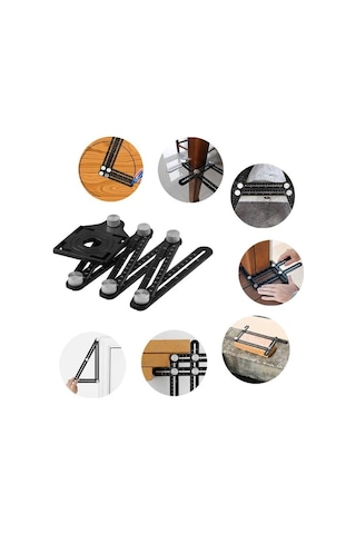 Alüminyum Alaşım Delik Şablon Cetveli Fayans Granit Ölçme Cetveli