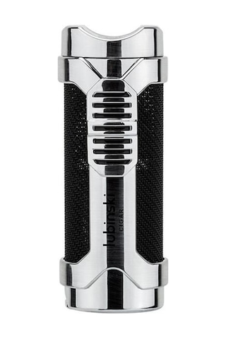 Lubinski Cigar Sehpa Kapaklı Delicili Tek Torch Puro Çakmağı Silver Lb-209
