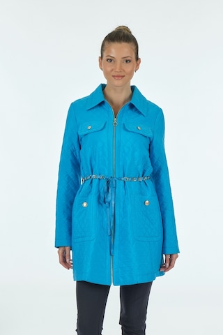 Scl Gömlek Yaka Fermuarlı Mavi Kadın Ceket 2312401001 001