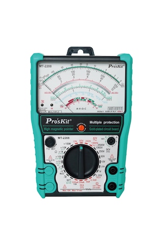 Ten, Proskit Mt-2208 Korumalı Analog Multimetre Profesyonel İbreli Ölçü Aleti