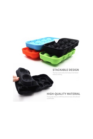 Kosona 8 Bölmeli Silikon Buz Küpü Kalıbı - Geri Kullanıma Uygun, Kapaçklı, Kolay Buz Çıkarımı - Kokteyller, Kahve İçin Mutfak Aleti Çok Renkli