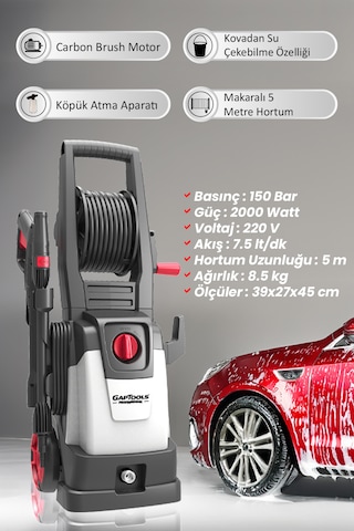 Gaptools Yıkama Makinesi Basınçlı 150 Bar