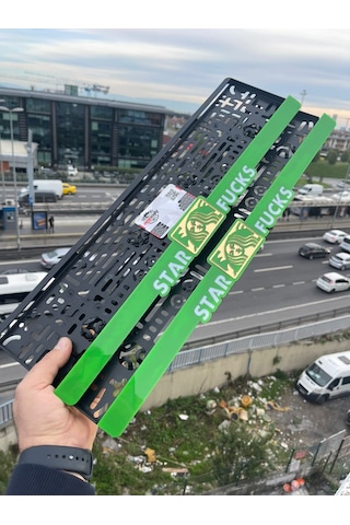 Star Fucks Özel Tasarım Lüks Pleksi Plakalık 2 Adet 2 Adet Plakalık