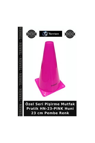 Özel Üretim Hn-23-pınk Huni 23 Cm Pembe Renk Mutfak Aracı Hazırlık Pudra