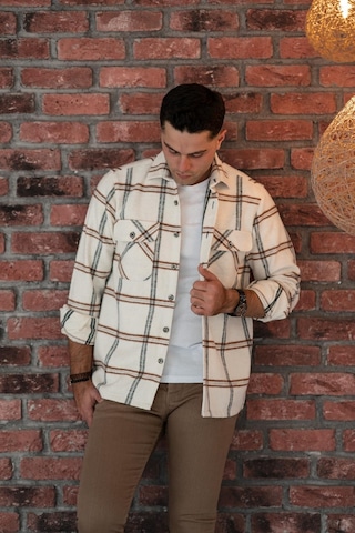 Oversize Ekoseli Çift Cep Erkek Oduncu Gömlek 001