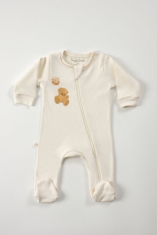 Tinylamb Fluffy Bear Organik Yenidoğan Bebek Seti - 3 Parça Bej