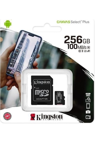 Kingston 256Gb Microsd Canvas Select+ Hafıza Kartı Sdcs2/256Gb