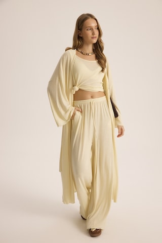 Mai Studios Co. Raina Sarı Kimono Basic Üçlü Takım Sarı