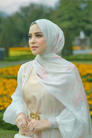 Buttonscarves Friendship Saten Şal - Bonbon Yeşil