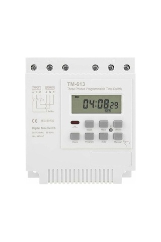Gajeena 380v Üç Fazlı Tm613 İngilizce Zamanlayıcı Anahtar - Endüstriyel Büyük Güçlü Zaman Kontrolü