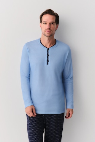 Suwen Tyler Erkek Pijama Takımı Sh26310660628 Lacivert Desenli