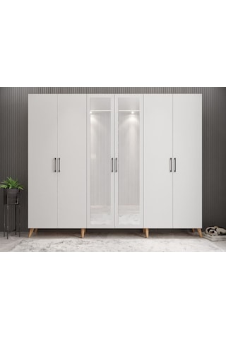 Açelya Portmanto Vestiyer Beyaz 208 cmM6