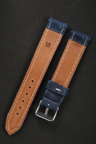 Hakiki Deri 18mm Akıllı Pimli Saat Kordonu Lacivert 22947879