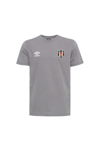 Galatasaray Beşiktaş Lisanslı Sıfır Yaka Gri T-shirt Gri