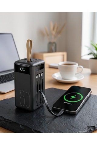 4 Çıkışlı Taşınabilir Powerbank Xucz60000powerbank-10 Çok Renkli