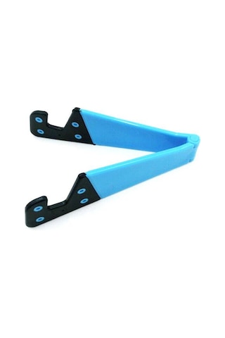 Akıllı Telefon Tablet İçin Ayarlanabilir V Şekilli Evrensel Katlanabilir Cep Cep Telefonu Standı Tutucu Sky Blue