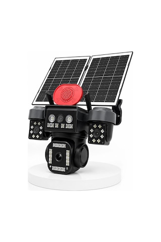 Mey İthalat Çift Solar Panel Teknolojisi İle Güneş Enerjisinden Güç Alan Kesintisiz Dış Mekan Güvenlik Kamera