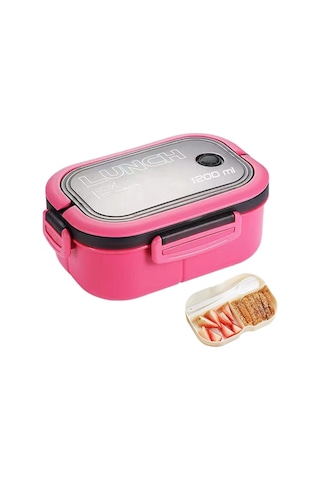 1200ml 2 Katlı 6 Bölmeli Bento Beslenme Çantası - Hava Kilitli, Mikrodalgada Kullanılabilir, Bpa'sız Çok Renkli