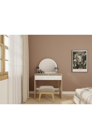 Huzur Makyaj Masası Kotonvizon-beyaz Renk Vizon
