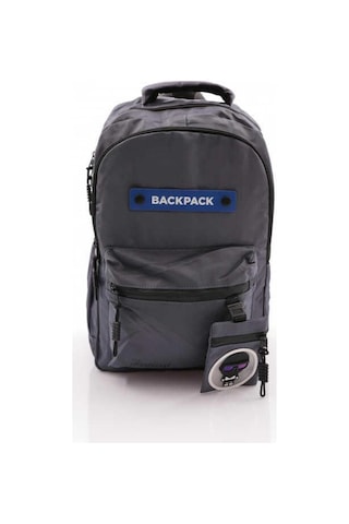 Young Maskot Cüzdanlı Sırt Çantası / Okul Çantası 51697 - Yeşilimsi Gri Spor Çantası Günlük Çanta Desenli