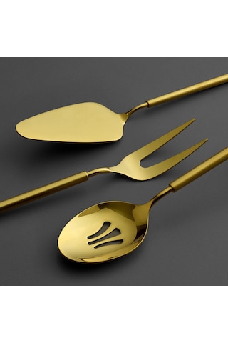 Jumbo 6000 Roller Titanyum Mat Gold 5 Parça Servis Seti Titanyum Mat Gold