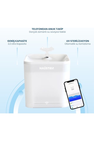 Haustier Wf004 Akıllı Kedi Köpek Su Sebili Su Şelalesi Su Pınarı