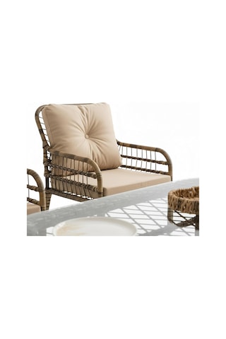 Capri Swing Pisa Üçlü Rattan Bahçe Balkon Oturma Grubu Kahve 753 Diğer