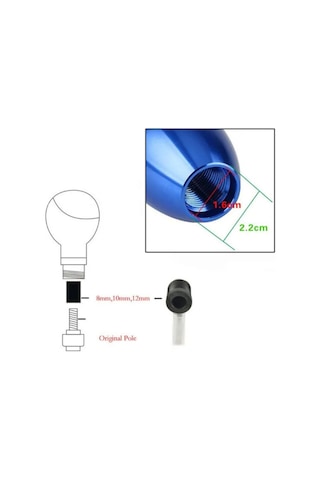 Metal Vites Topuzu Aparatlı Üniversal Alüminyum Mavi GLZ03702417