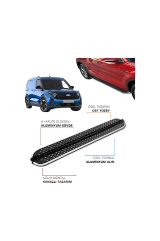 Ford Courier Uyumlu 2023 2024 2025 2026 2027 Araca Özel Yan Basamak