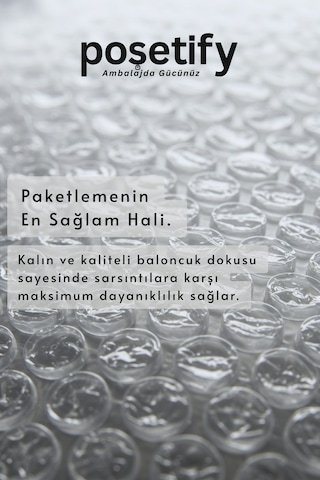 Kalın Balonlu Naylon Patpat Rulo 50 Cm X 50 M 35 Gr/m² 3 Katlı 1. Sınıf Ambalaj Malzemesi