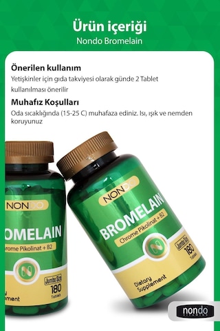 Nondo Bromelain 2400 Gdu 750 Mg 180 Tablet jumbo Boy
