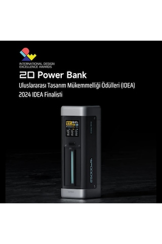 Cuktech 20 Powerbank 25000 Mah 210 W Pd3.1 Süper Hızlı Şarj 3 Port Tft EkranlıTaşınabilir Şarj Cihazı