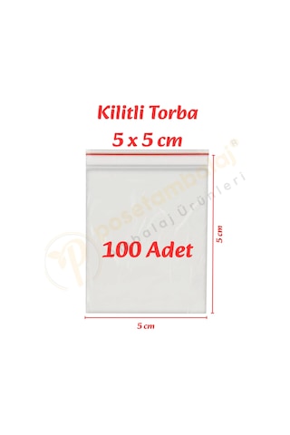 5x5 Cm. Kilitli Torba 100 Adet