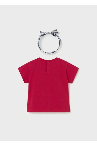 Mayoral Kız Bebek Kısa Kollu T-shirt Ve Saç Bandı Set Kırmızı 01081