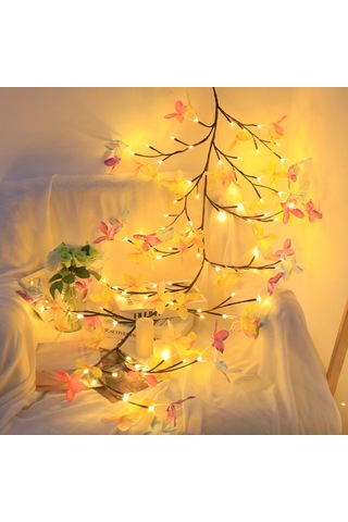 1.8m 96-led Renkli Kelebek Asma Dize Işıklar, 8 Mod Uzaktan Kumandalı Usb İç Mekan Dekoratif Işıklar