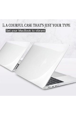 Apple Uyumlu MacBook Pro 14 Inç M3 / M3 Pro / M3 Max A2992 360 Tam Koruyucu Kristal Şeffaf Kapak